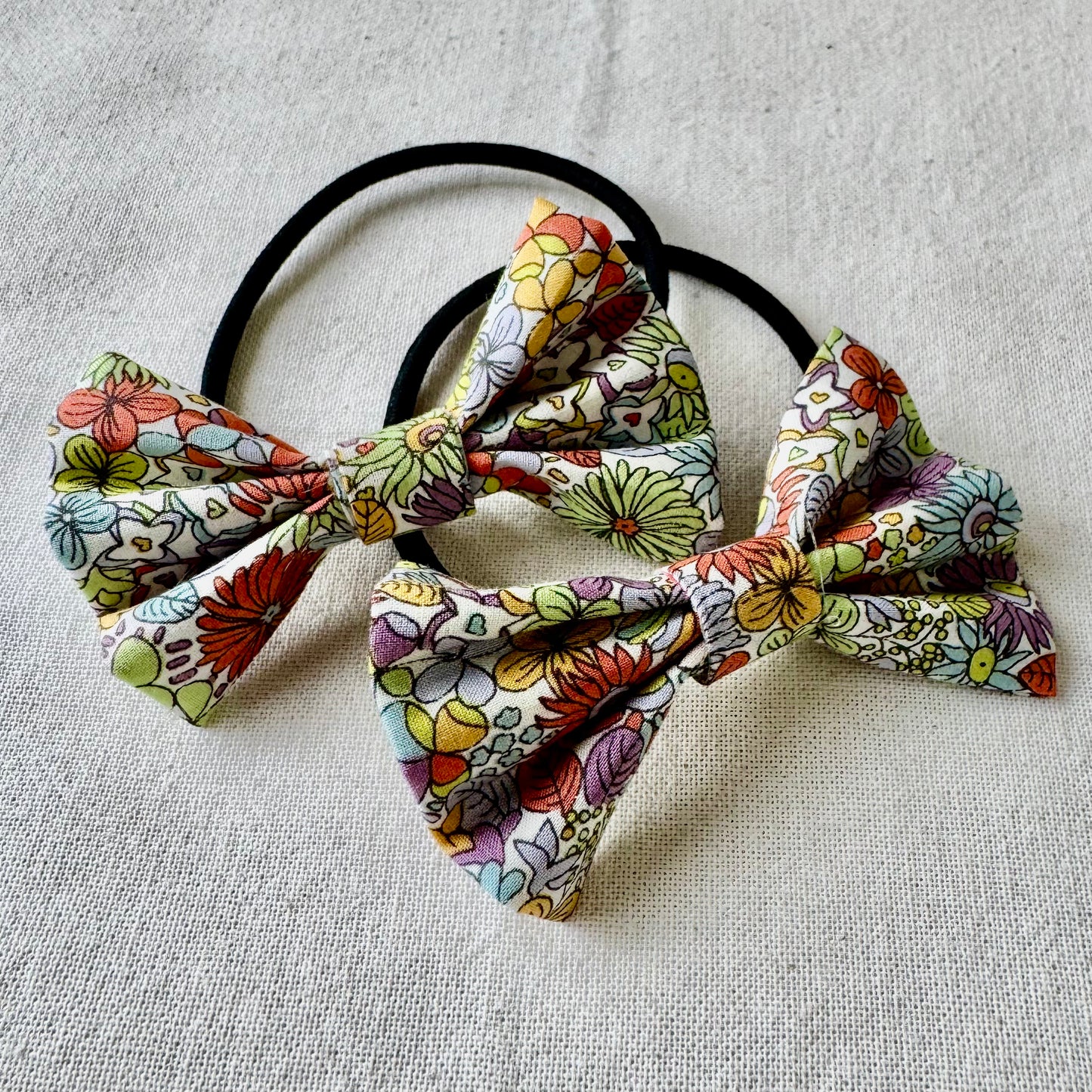 Liberty print hair accessories orange